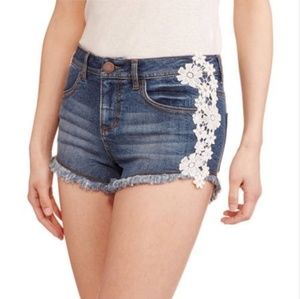 🔥Hot🔥 Sexy Short Distressed Frayed Cutoffs Shorts Lace Sides Juniors 13